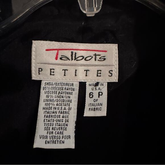 Talbots Linen Blend Lined Blazer Petite - Picture 7 of 7
